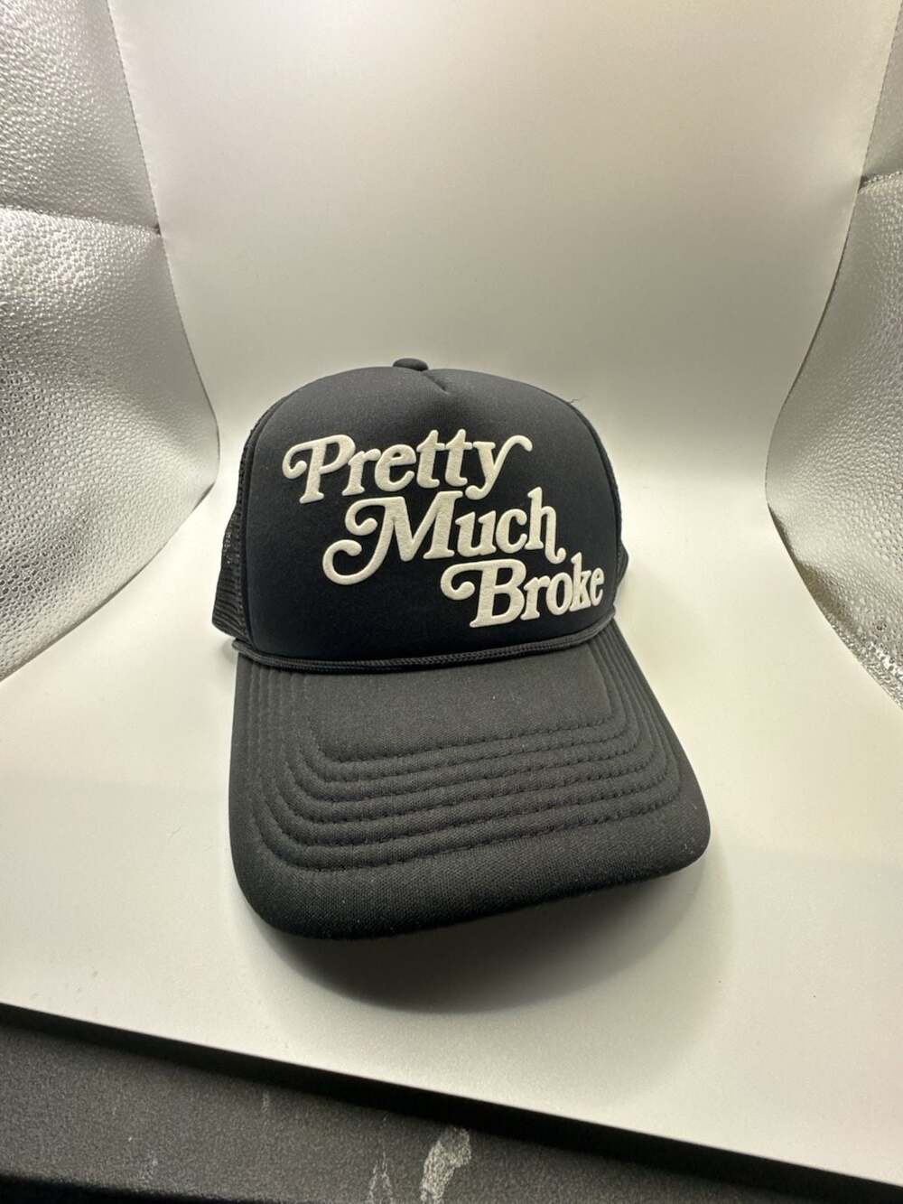 Apthcry Pretty Much Broke Trucker Hat Black